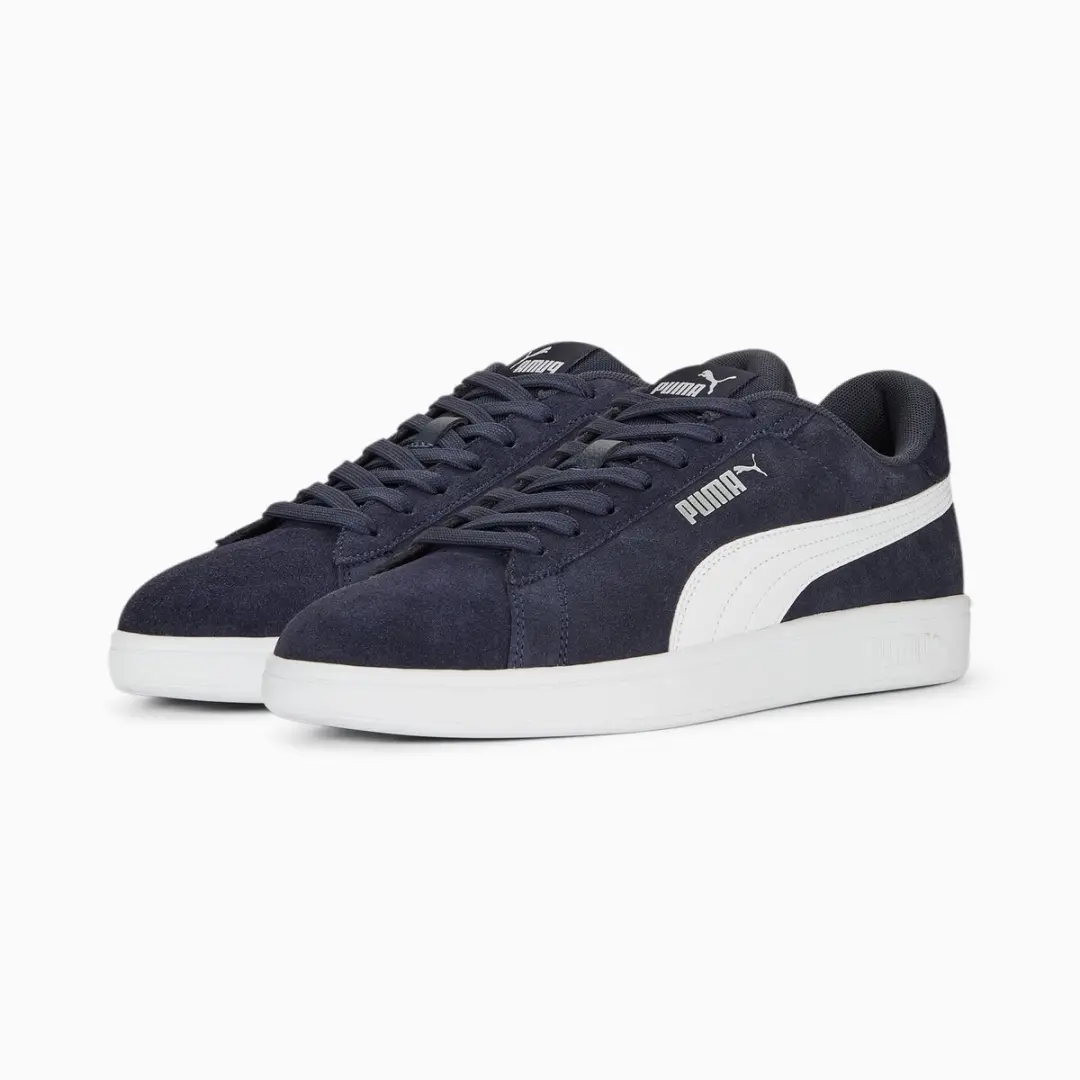 PUMA Smash 3.0 Unisex Sneakers - Parisian Night/Wit/Zilver - afbeelding 2 van 6