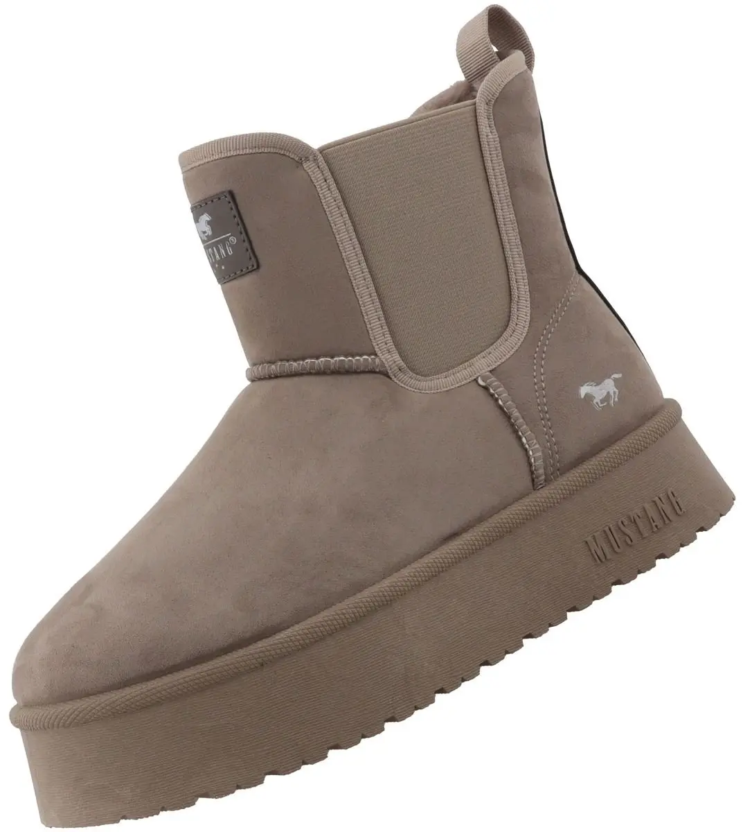 Mustang dames Chelsea laarzen gevoerd beige