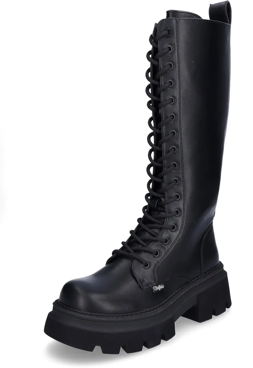 Buffalo dameslaarzen Mave Lace Up Hi zwart