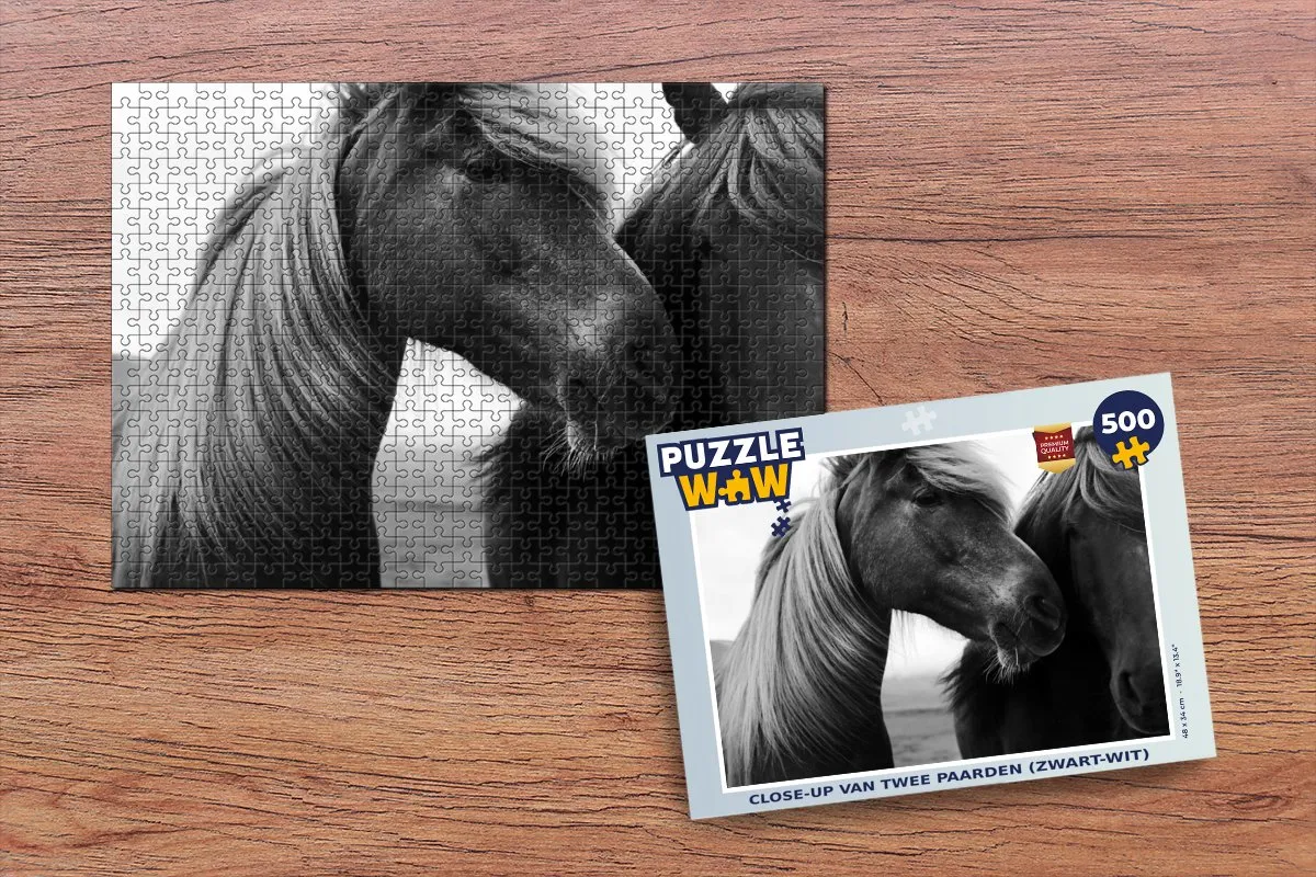 PuzzleWow Paarden Legpuzzel 500 Stuks - Multicolor