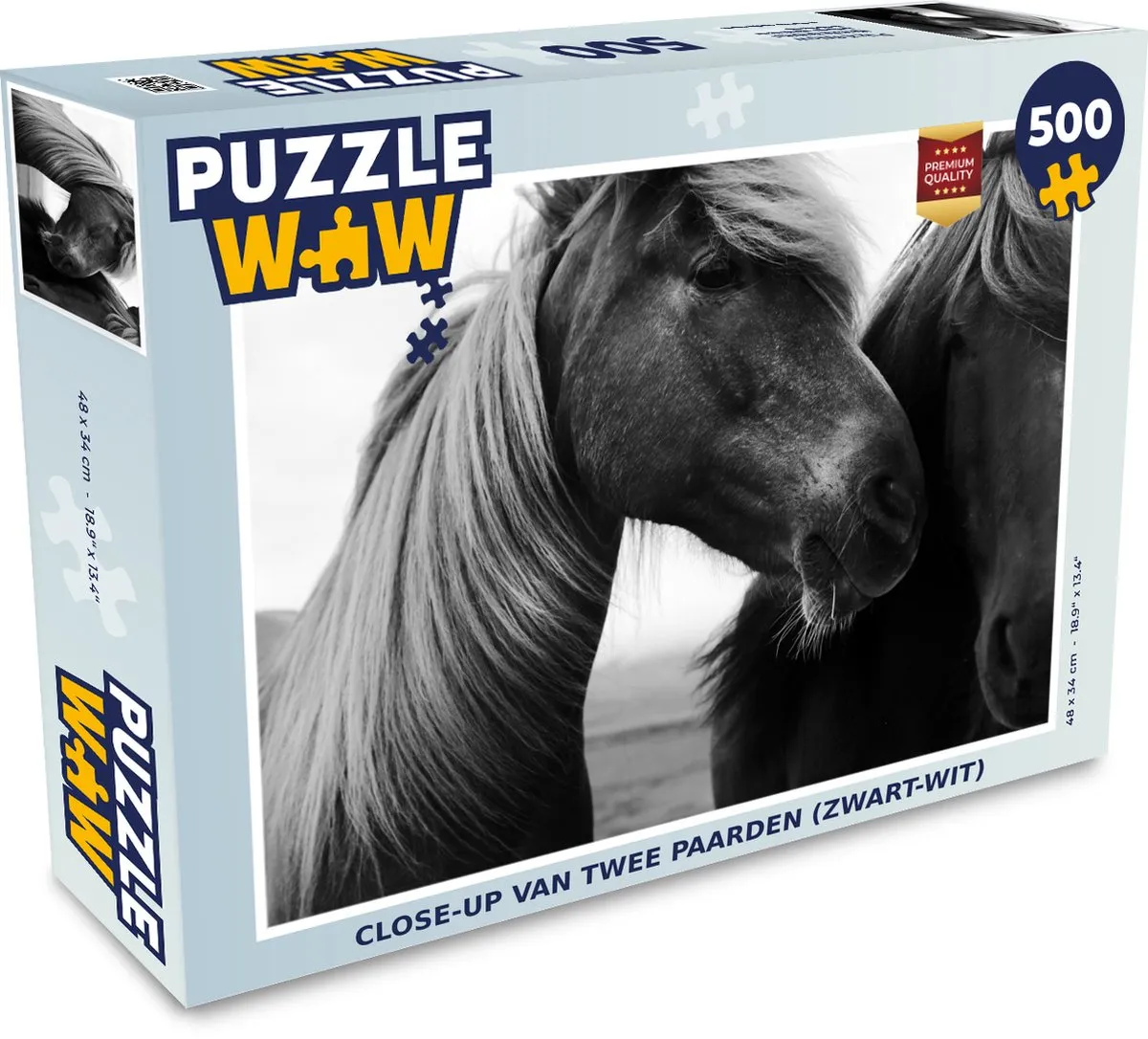 PuzzleWow Paarden Legpuzzel 500 Stuks - Multicolor