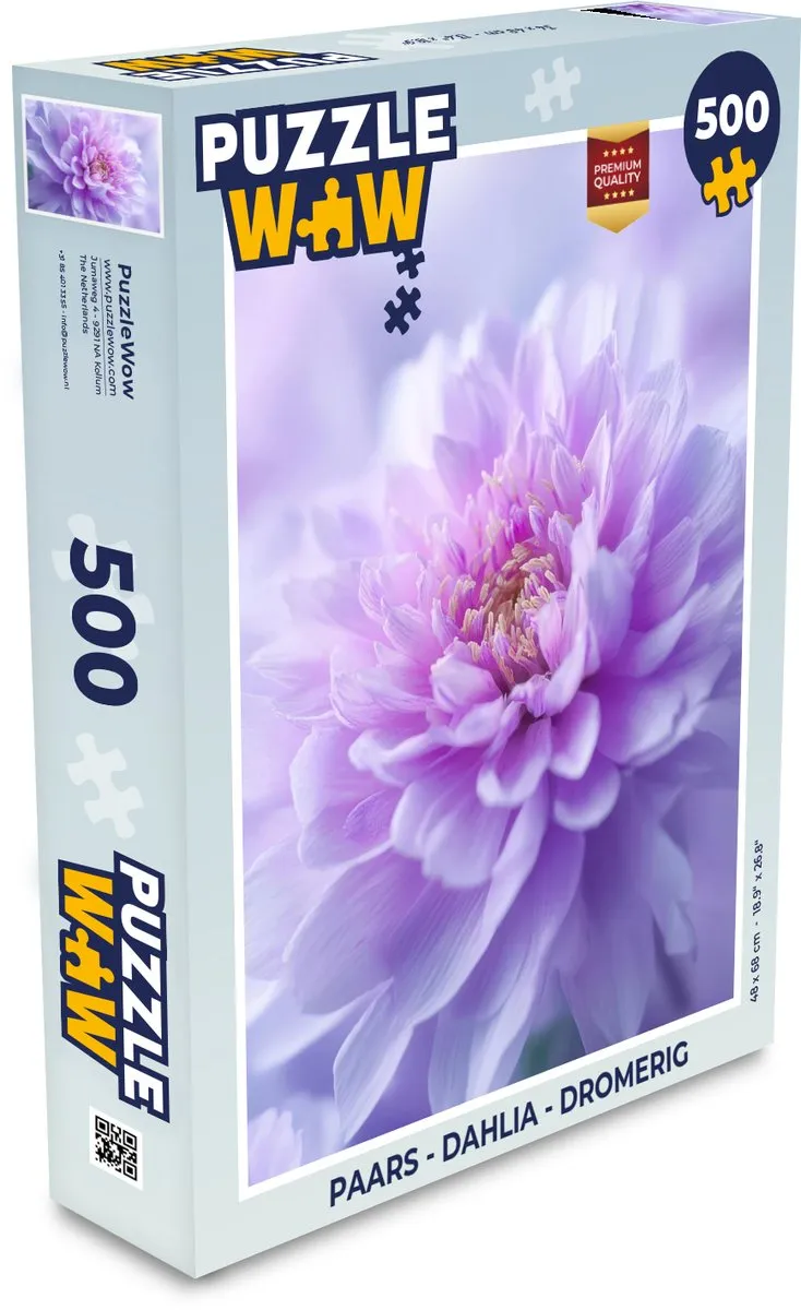PuzzleWow Legpuzzel Dahlia 500 Stuks