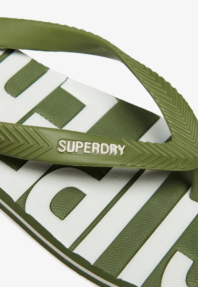 Superdry Core Logo Kinderenlippers - Heren - 40/41 - Olive Khaki