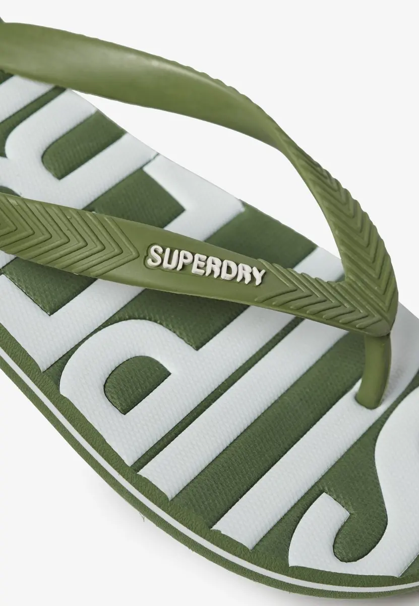Superdry Core Logo Kinderenlippers - Heren - 40/41 - Olive Khaki