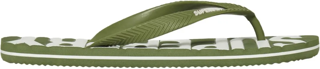 Superdry Core Logo Kinderenlippers - Heren - 40/41 - Olive Khaki