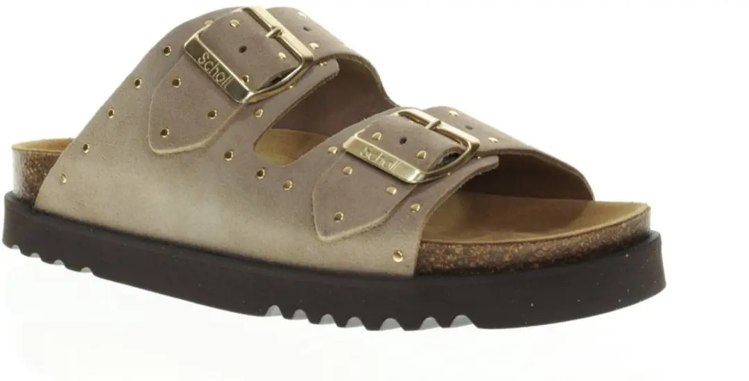Scholl Beatriz Suede Sandalen - Slides 37 - Beige/Goud/Bruin - afbeelding 2 van 6