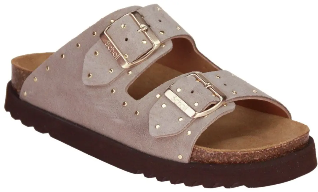 Scholl Beatriz Suede Sandalen - Slides 37 - Beige/Goud/Bruin - afbeelding 5 van 6
