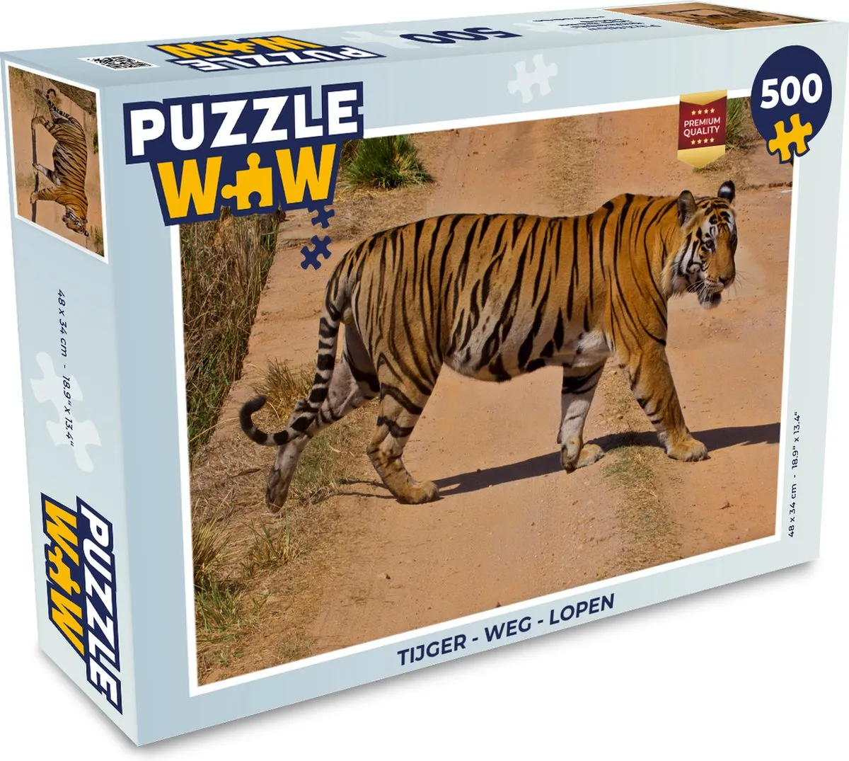 PuzzleWow Tijger Weg Legpuzzel 500 Stuks