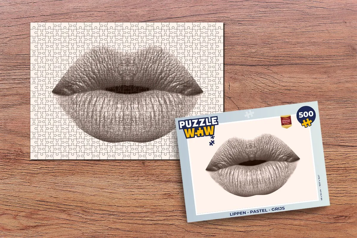 PuzzleWow Lippen Pastel Legpuzzel 500 Stuks - Multicolor