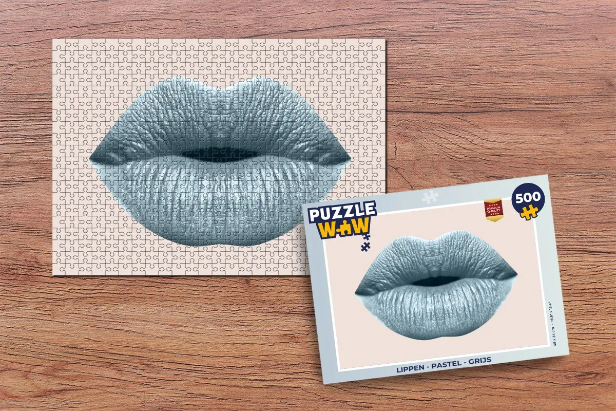 PuzzleWow Lippen Pastel Legpuzzel 500 Stuks - Multicolor