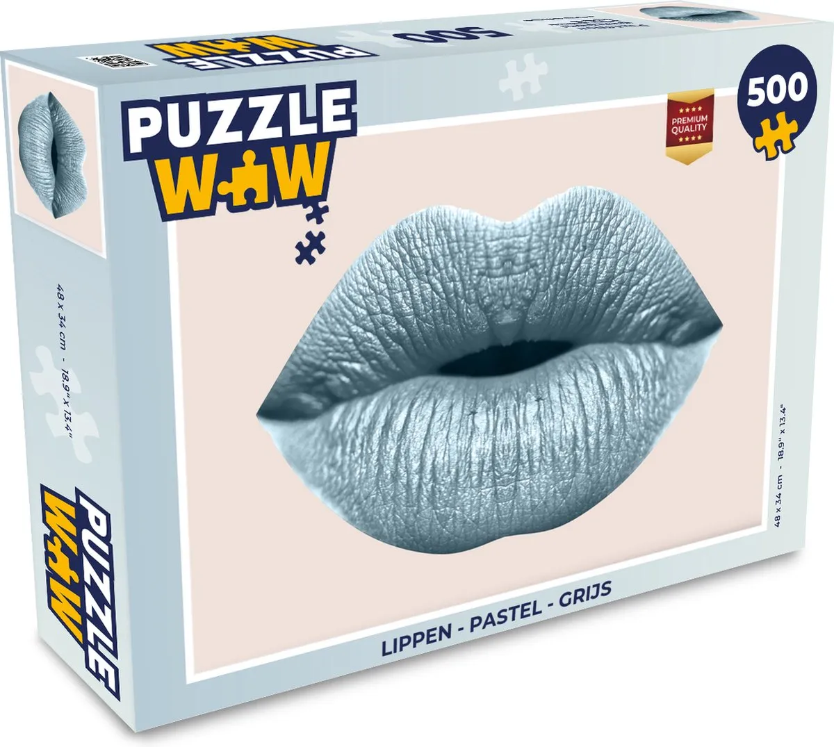 PuzzleWow Lippen Pastel Legpuzzel 500 Stuks