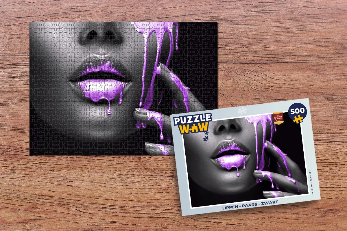 PuzzleWow Lippen Puzzel 500 Stuks - Multicolor