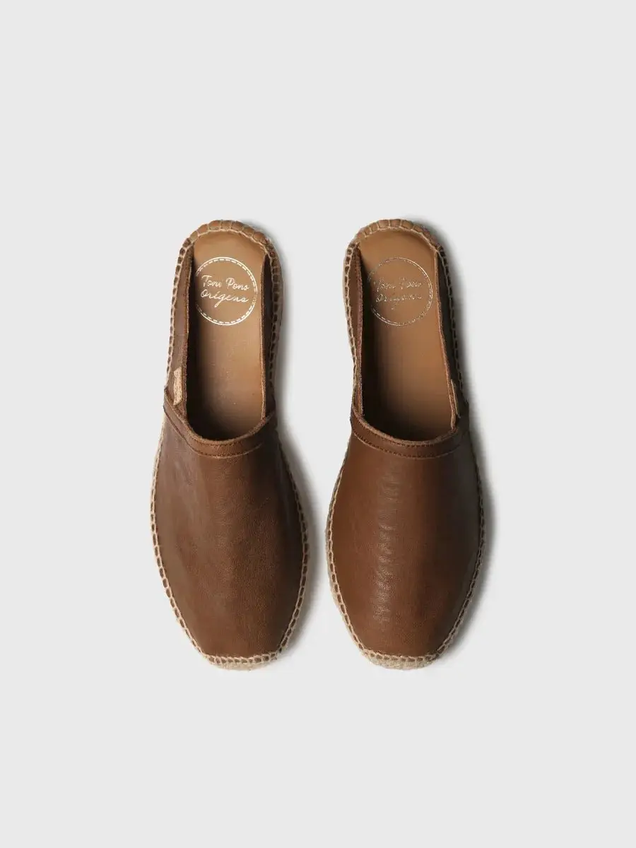 Dames metallic leren muiltjes en espadrilles