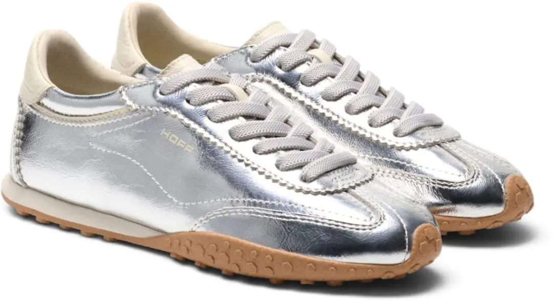Hoff Bridge Fl Zilver Leren Sneakers - 37 - afbeelding 5 van 6