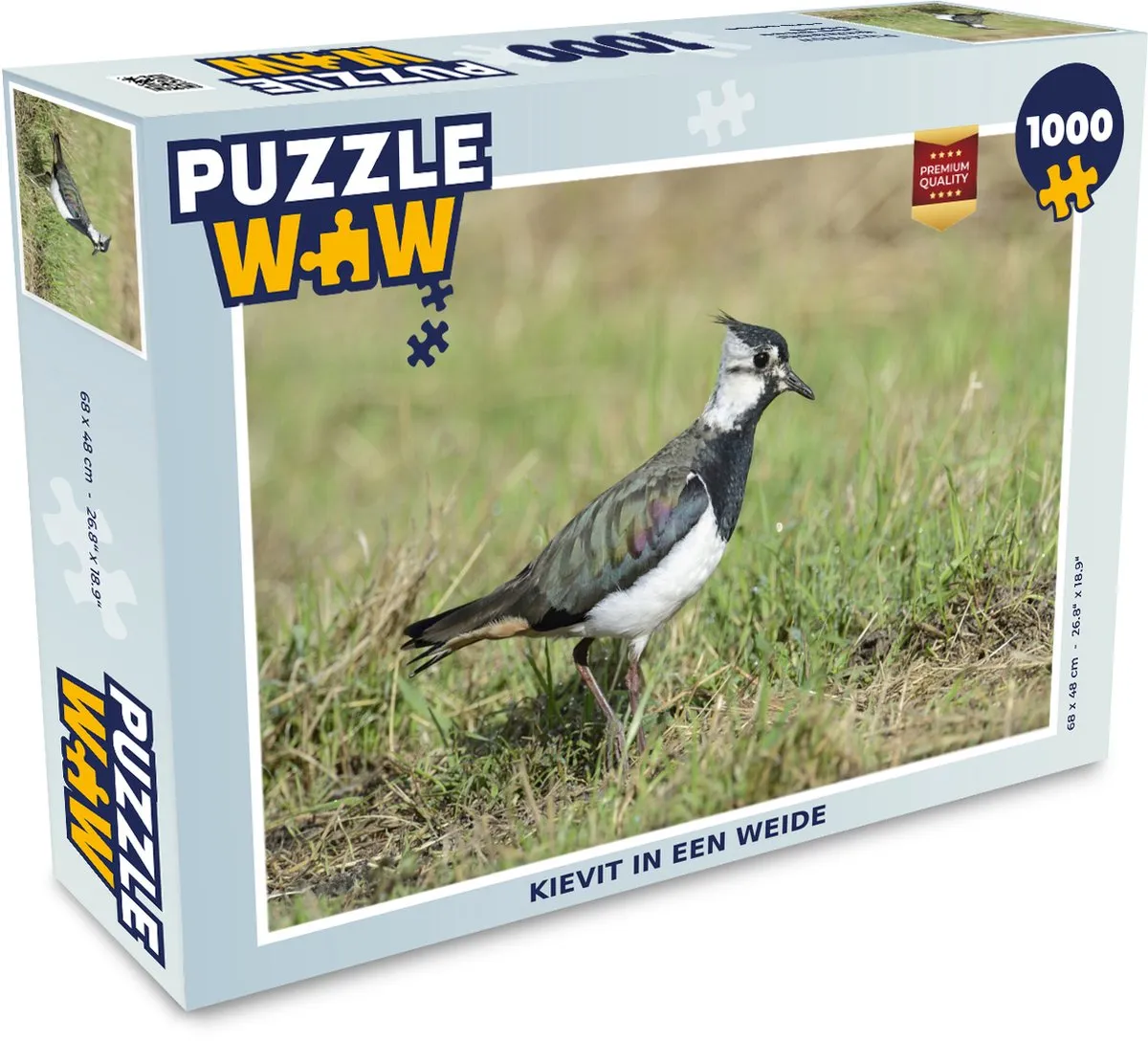 PuzzleWow Kievit in een Weide Legpuzzel 1000 Stuks