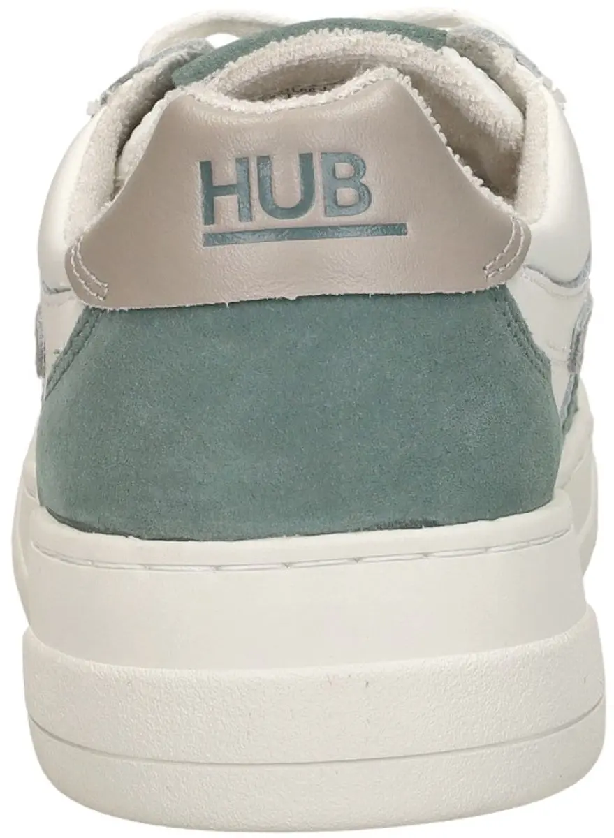 Hub Court-z Heren Leren Sneakers - Wit - afbeelding 6 van 6
