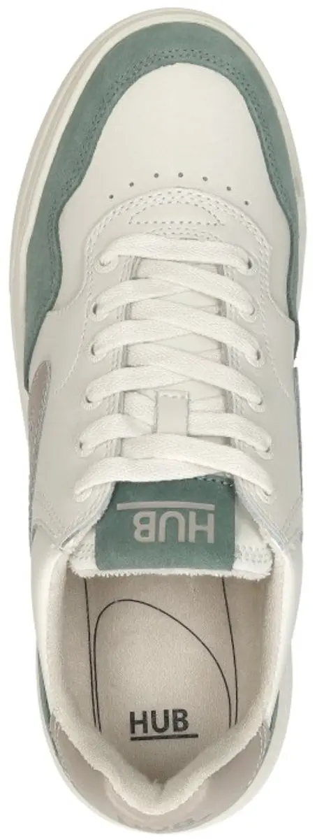 Hub Court-z Heren Leren Sneakers - Wit - afbeelding 5 van 6