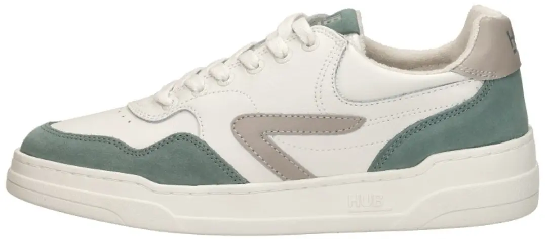 Hub Court-z Heren Leren Sneakers - Wit - afbeelding 2 van 6