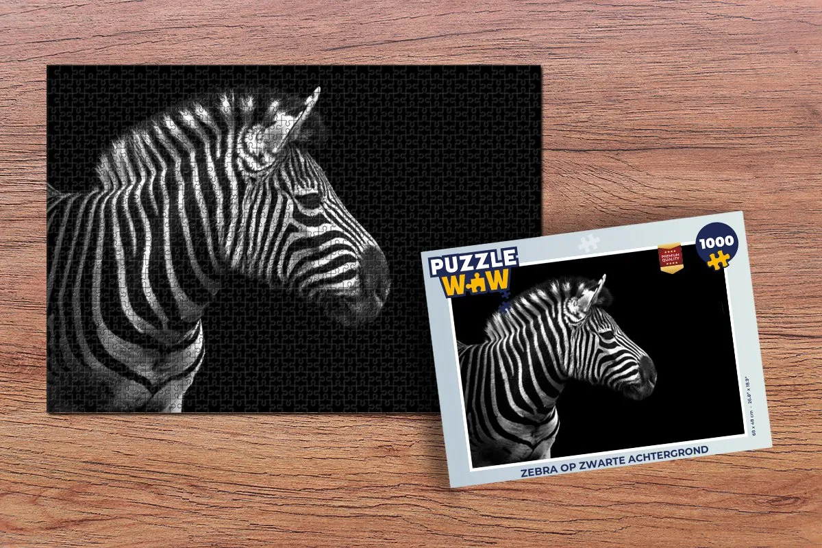PuzzleWow Zebra Legpuzzel 1000 Stuks - Multicolor