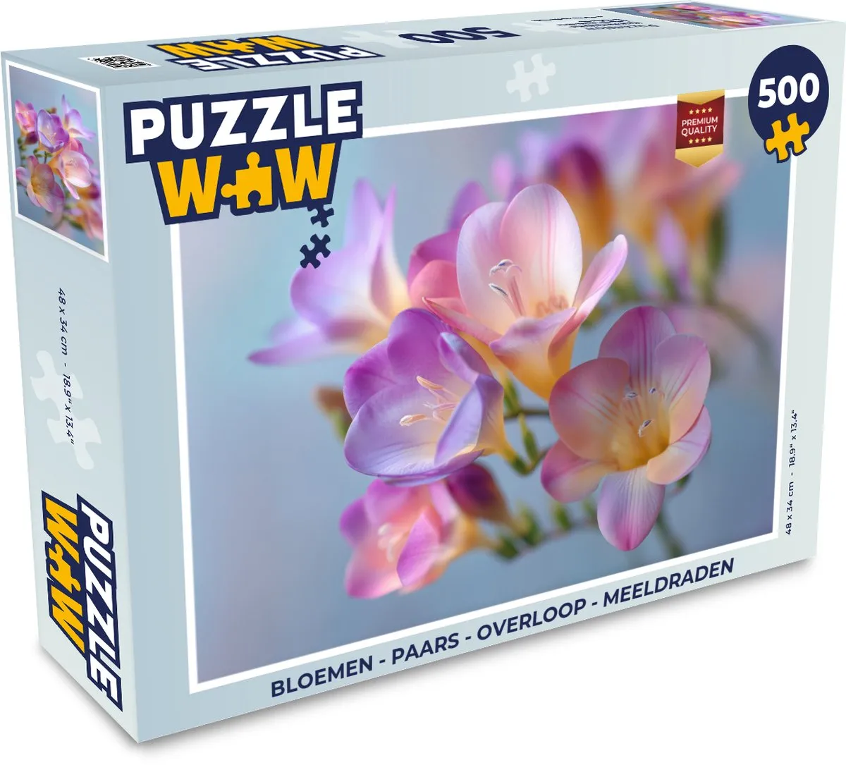PuzzleWow Bloemen Overloop Legpuzzel 500 Stuks - Paars