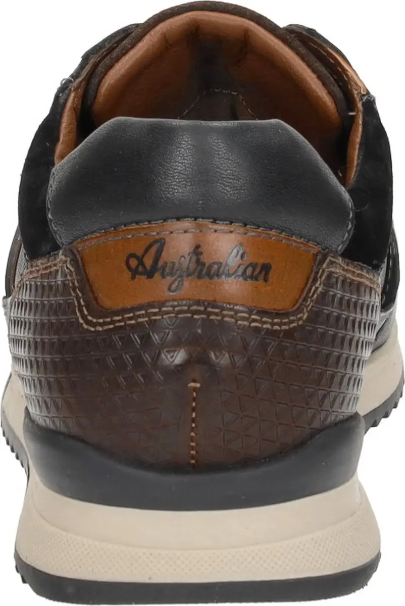 Australian Filmon Heren Leren Sneakers - Zwart - Maat 39 - afbeelding 6 van 6