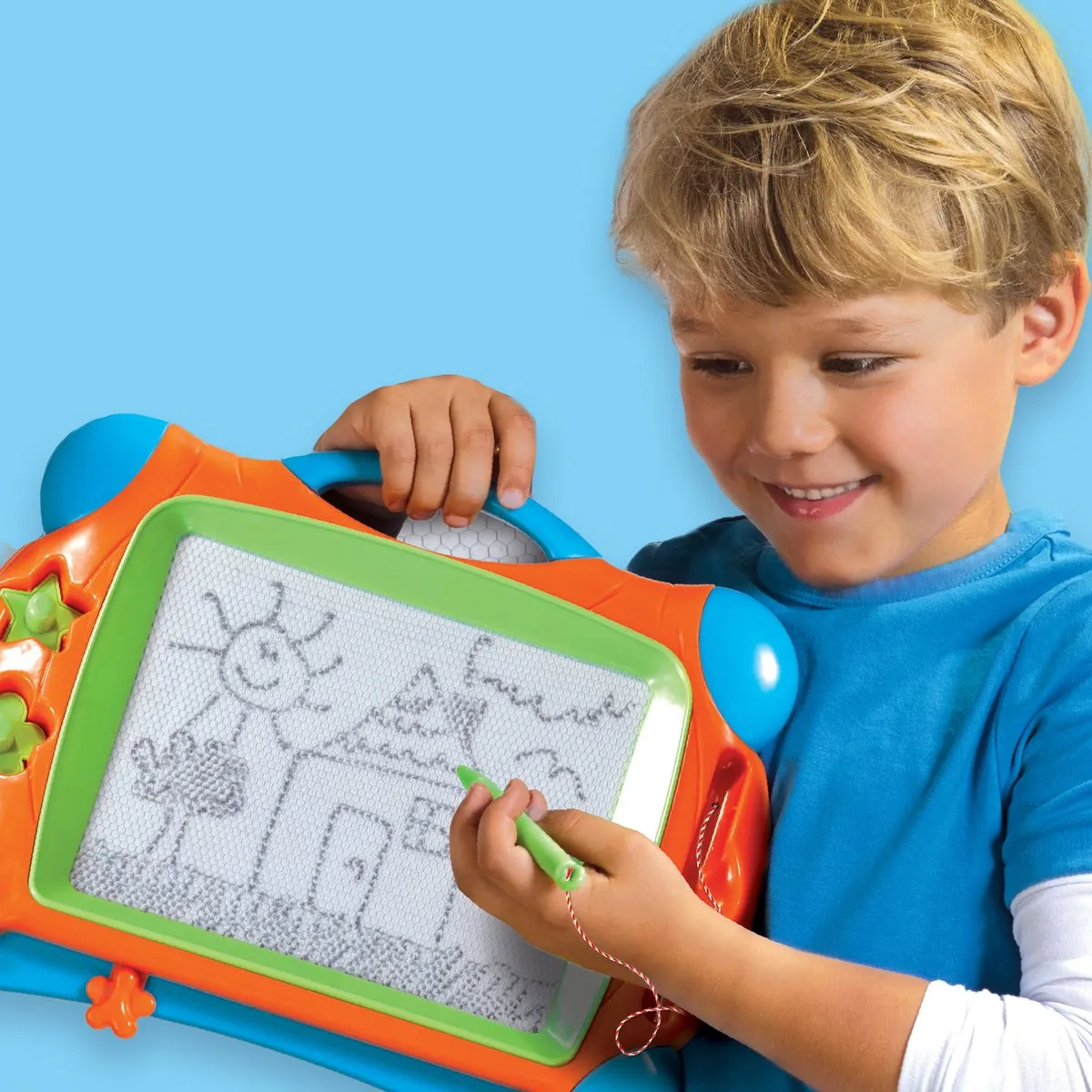 SES Creative Magnetisch Tekenbord 25x34cm - inclusief pen en 2 stempels