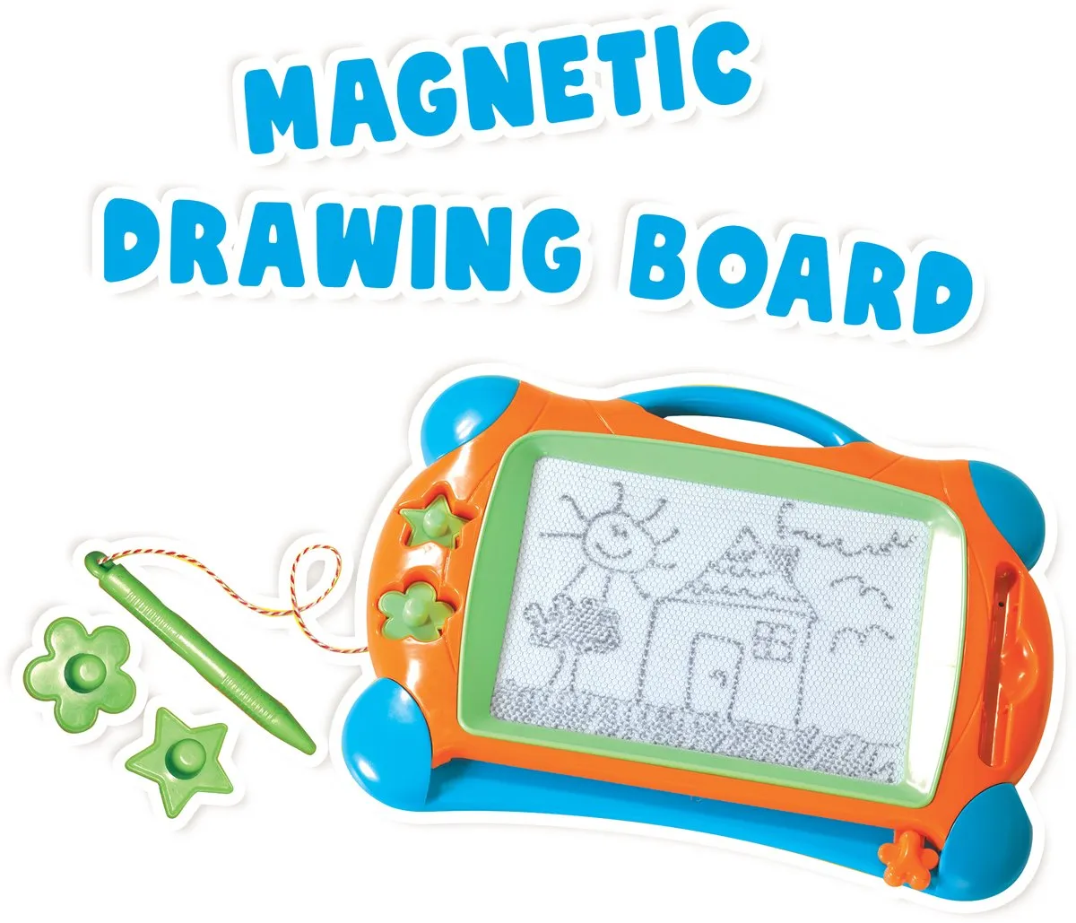 SES Creative Magnetisch Tekenbord 25x34cm - inclusief pen en 2 stempels