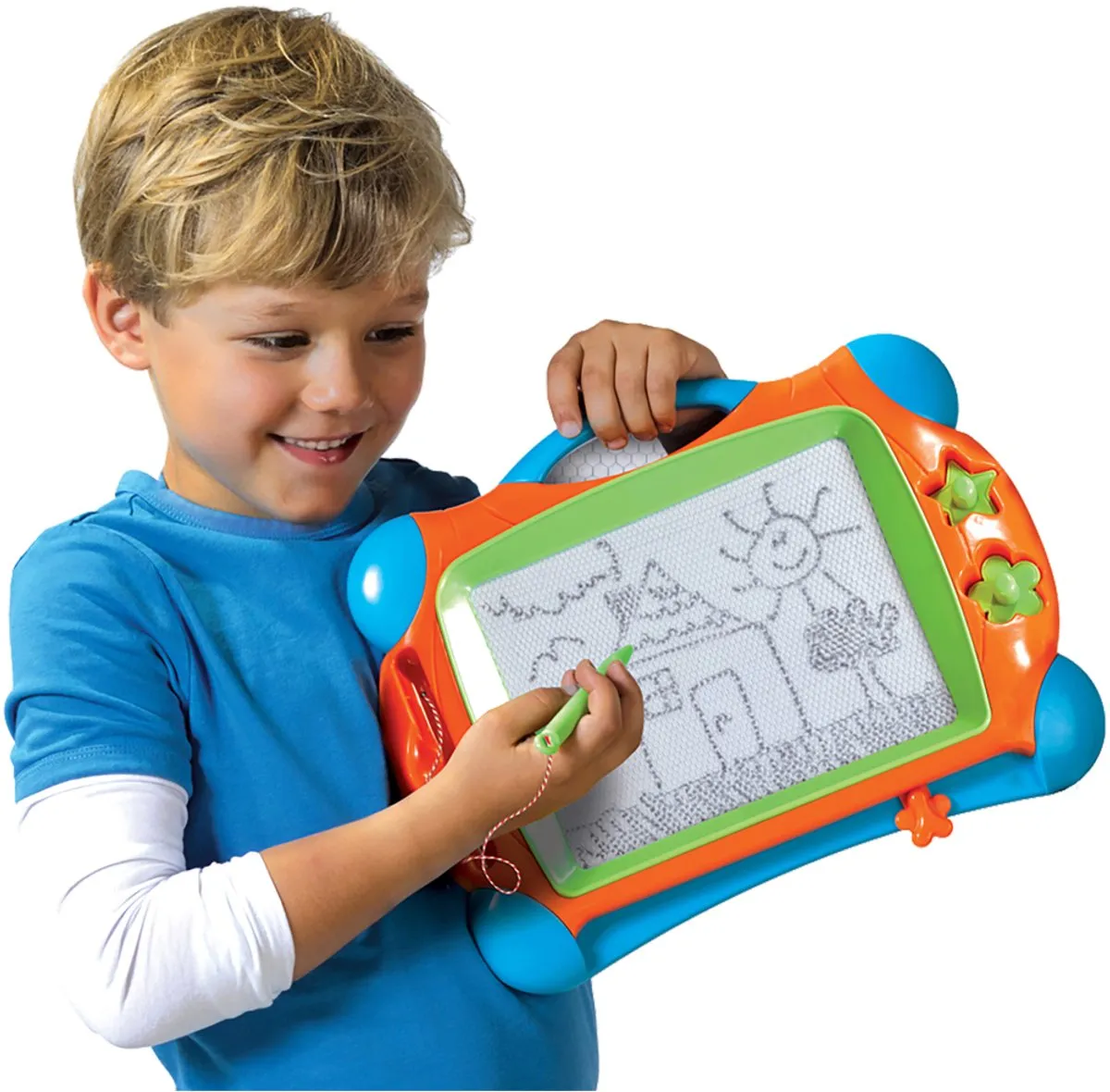 SES Creative Magnetisch Tekenbord 25x34cm - inclusief pen en 2 stempels
