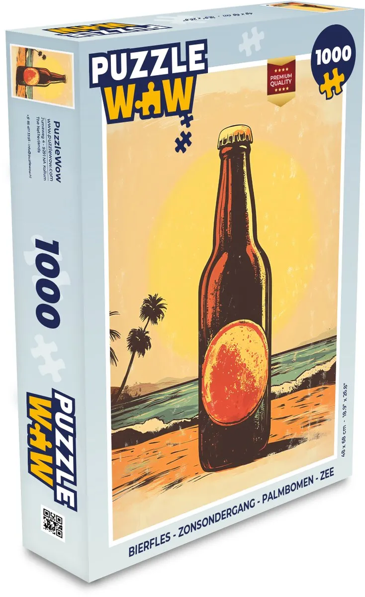 PuzzleWow Bierfles Legpuzzel 1000 Stuks