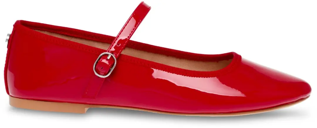 Steve Madden Vinetta Ballerina's - Cherry/Mahogany Patent - 36 - afbeelding 5 van 6