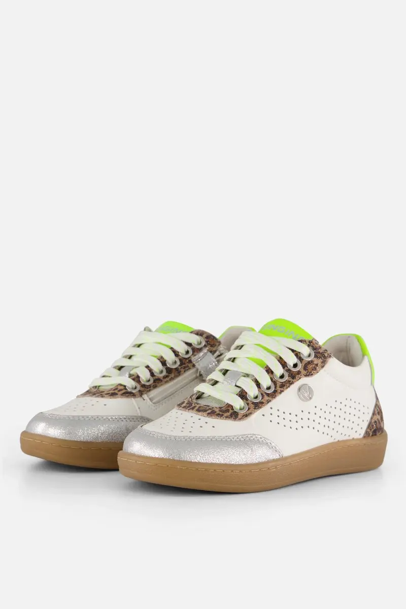 Vingino Animal Sneakers zilver Leer