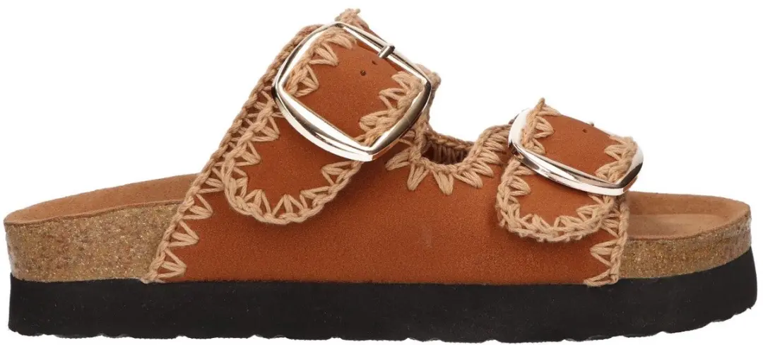 La Strada Slipper Cognac Textiel
