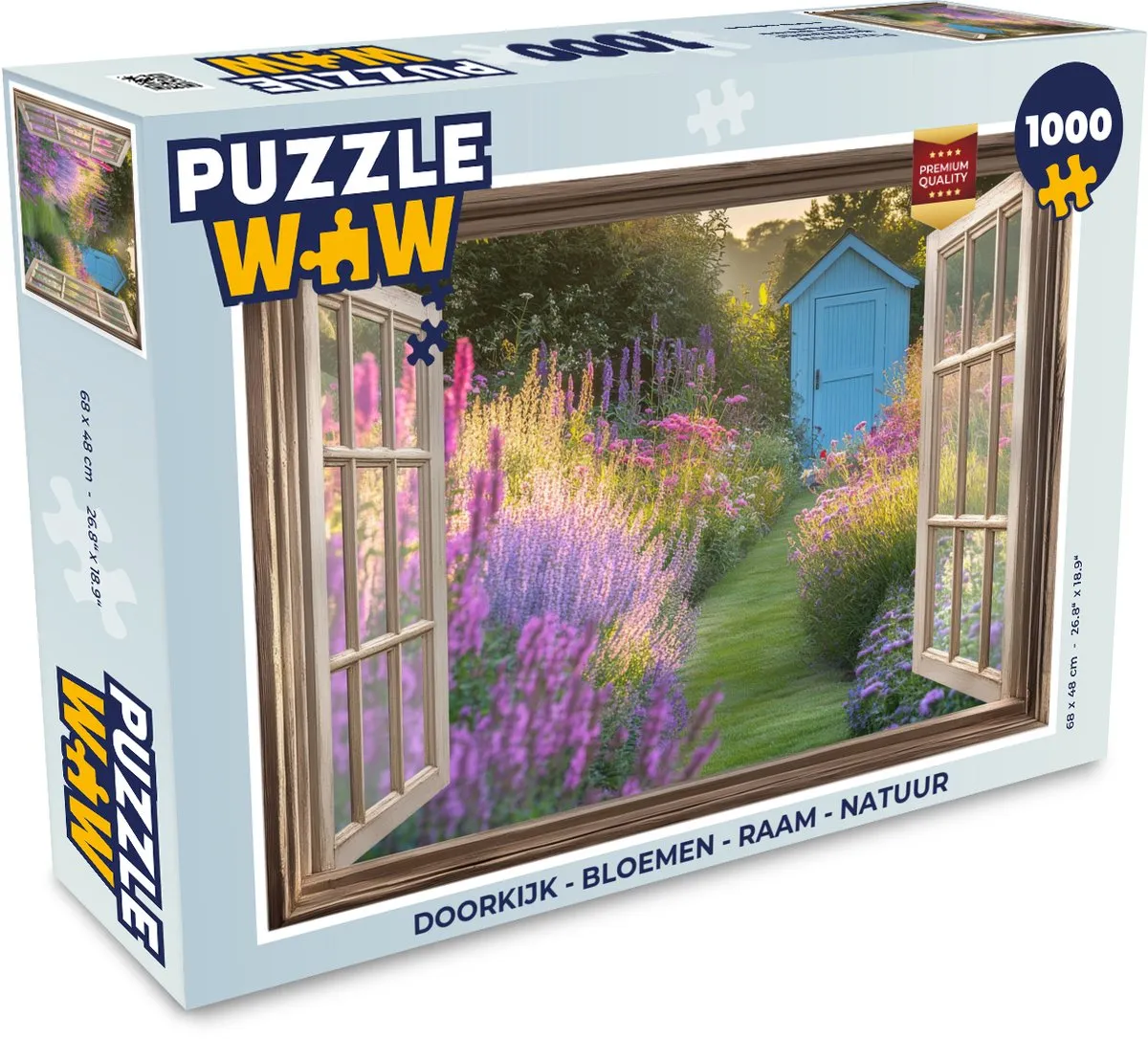 PuzzleWow Doorkijk Bloemen Puzzel 1000 Stuks