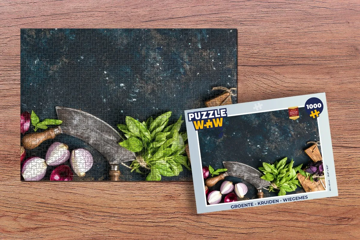 PuzzleWow Rustiek Groente & Kruiden Legpuzzel 1000 Stuks - Multicolor
