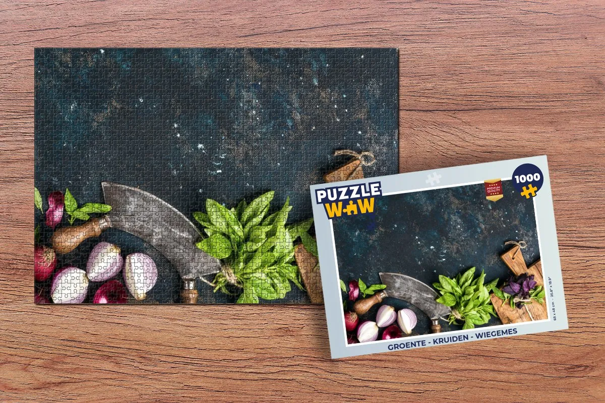 PuzzleWow Rustiek Groente & Kruiden Legpuzzel 1000 Stuks - Multicolor