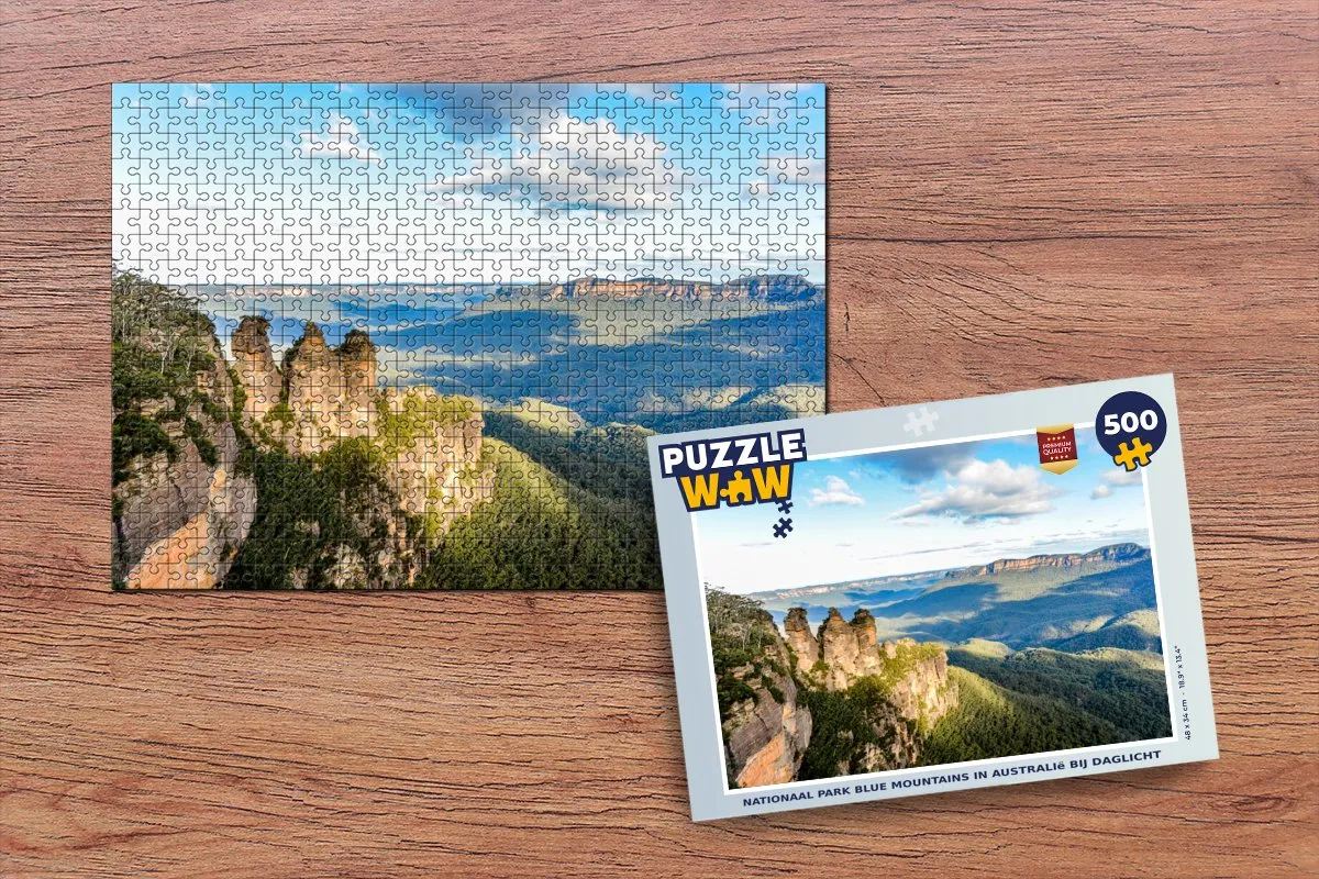 PuzzleWow Nationaal Park Blue Mountains Legpuzzel 500 Stuks - Multicolor