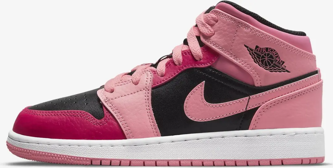Air Jordan 1 MID (GS), Coral Chalk/Pinksicle, 554725 662, EUR 36.5