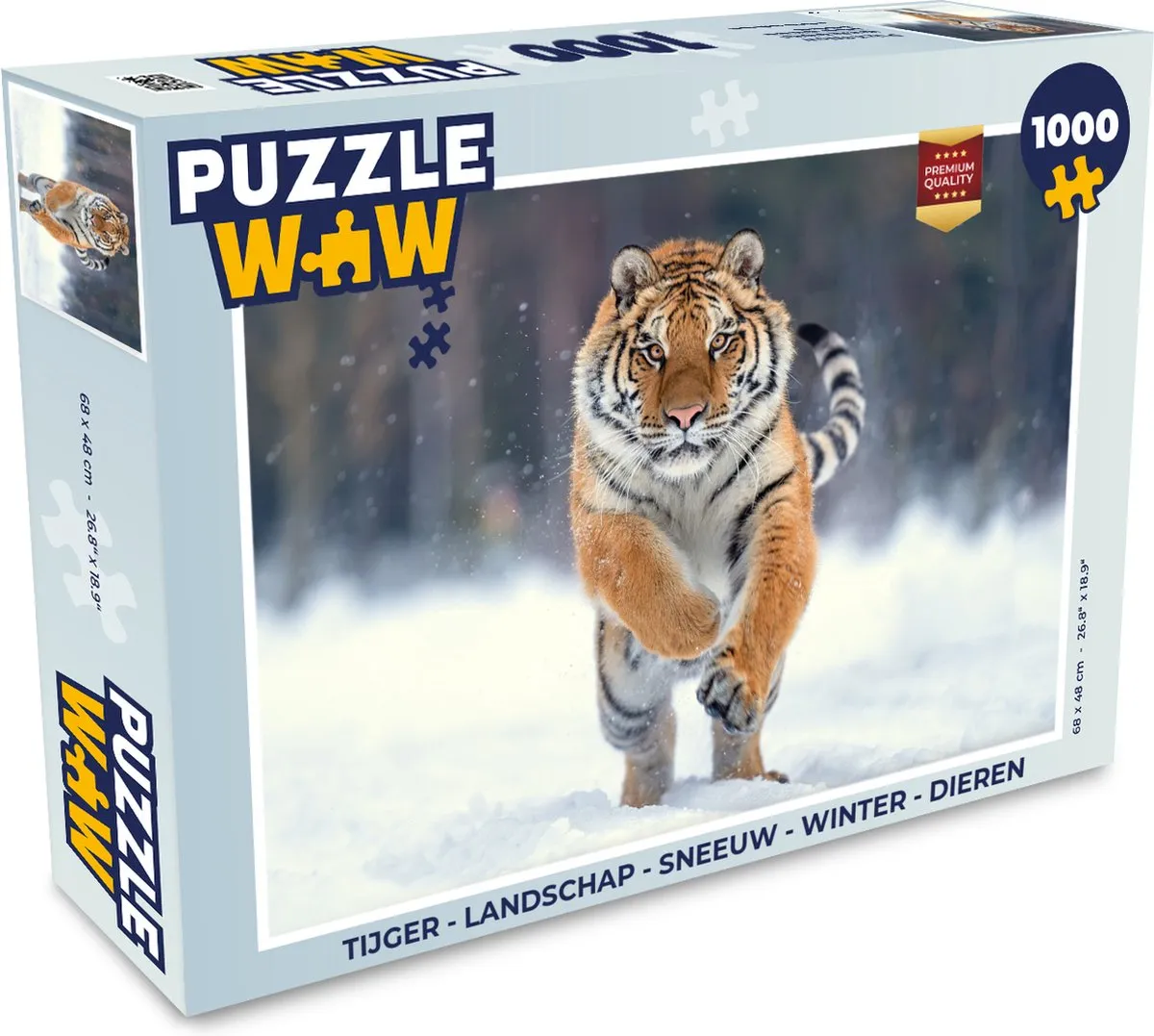 PuzzleWow Tijger Landschap Legpuzzel 1000 Stuks - Multicolor