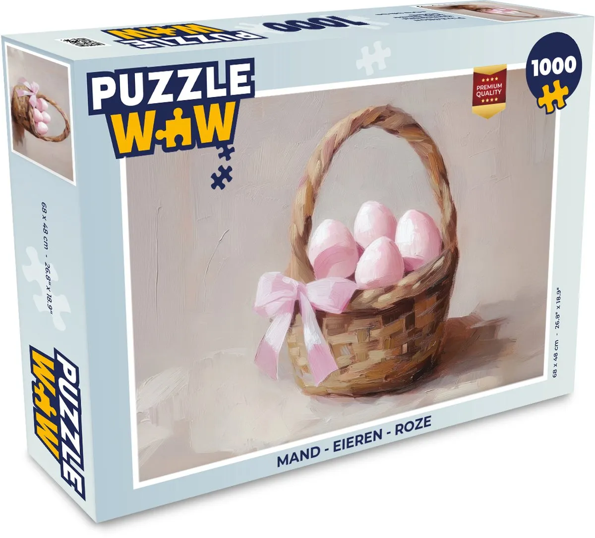 PuzzleWow Mand Eieren Roze Legpuzzel 1000 Stuks