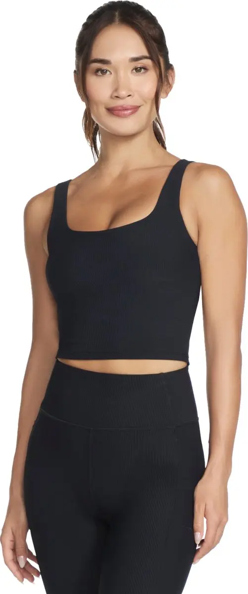 Skechers Go Flex Rib Longline Bra, Vrouwen, Zwart, Sport Beha, maat: S