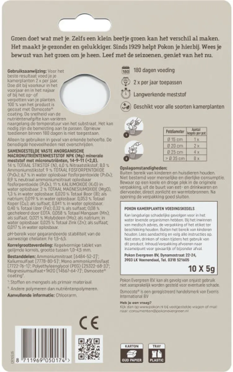 Pokon Kamerplanten Voedingskegels 10 Stuks - afbeelding 5 van 5