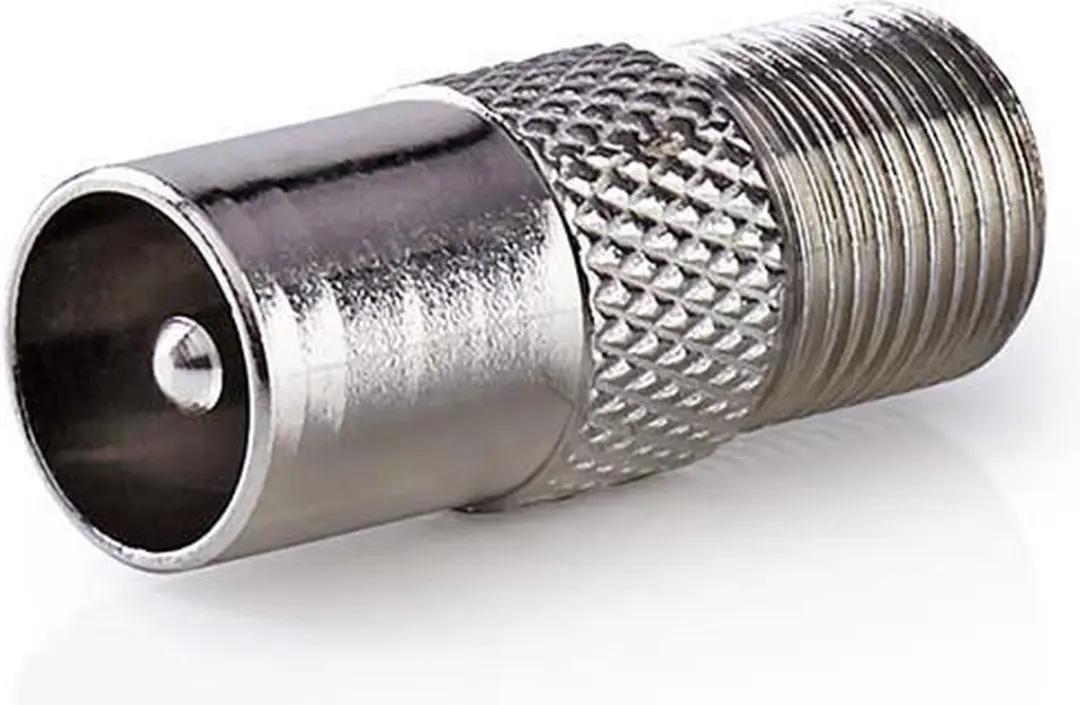 Nedis F-Female naar IEC Coax Adapter 75 Ohm - Zilver