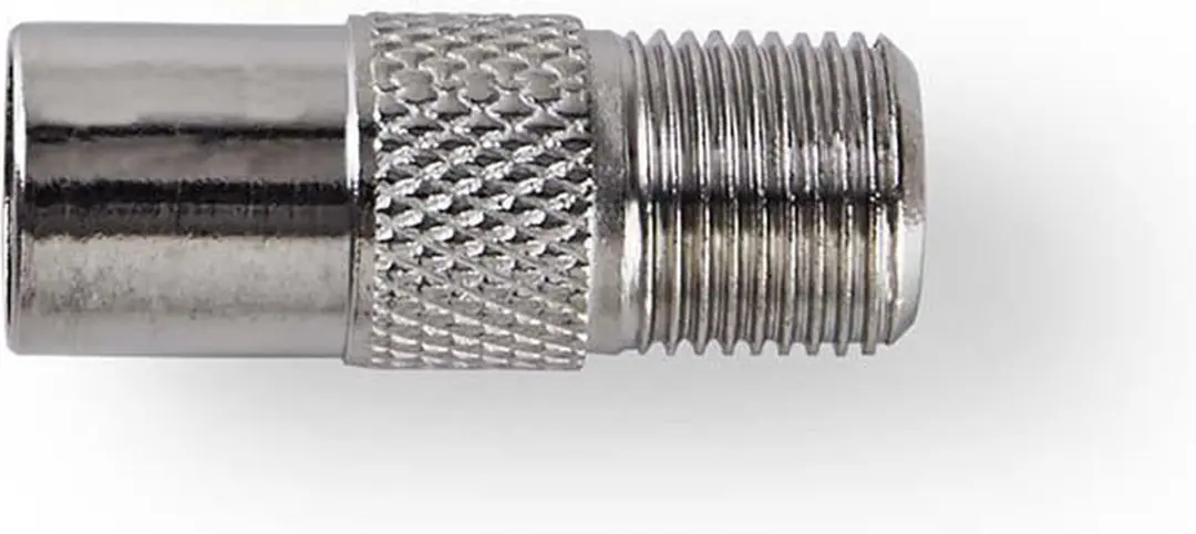 Nedis F-Female naar IEC Coax Adapter 75 Ohm - Zilver