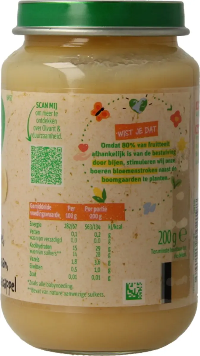 Olvarit Appel Banaan Sinaas 6M+ - 200g