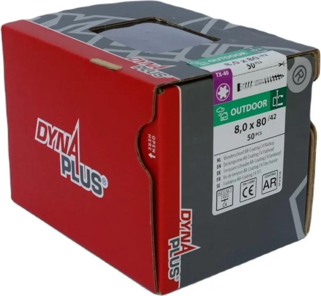 Dynaplus Xtreme Brugschroeven Torx 40 8x80mm - 50 Stuks - afbeelding 3 van 3