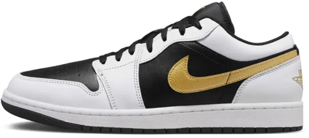 Nike Jordan 1 Low Wit Goud Zwart Maat 45
