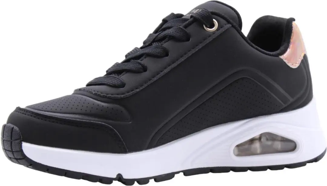 Skechers Uno Gen1 - Zip And Stride Meisjes Sneakers - Zwart/Ros�goud