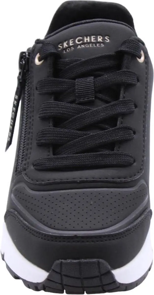 Skechers Uno Gen1 - Zip And Stride Meisjes Sneakers - Zwart/Ros�goud