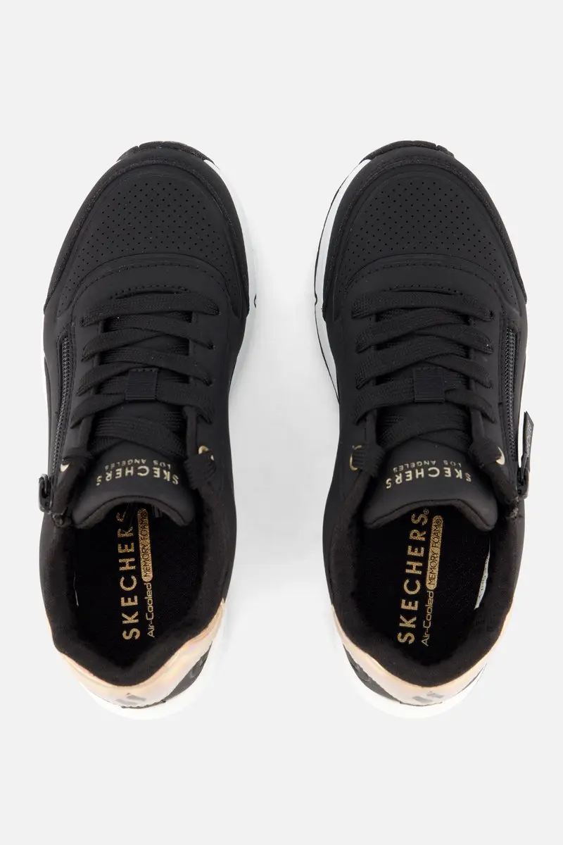 Skechers Uno Gen1 Meisjes Sneakers - 29 - Zwart/Roségoud - afbeelding 6 van 6
