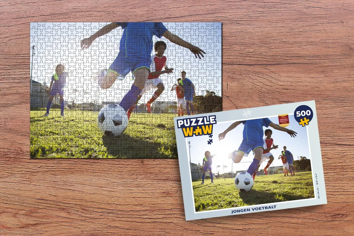 PuzzleWow Voetbalt Legpuzzel 500 Stuks - Multicolor